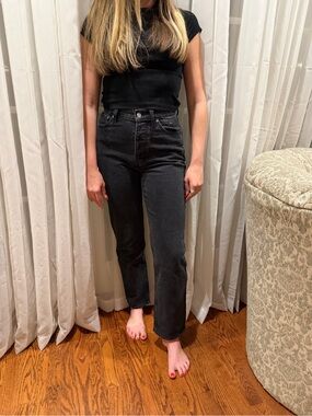 Abercrombie & Fitch Women's Straight Leg Jeans - Black